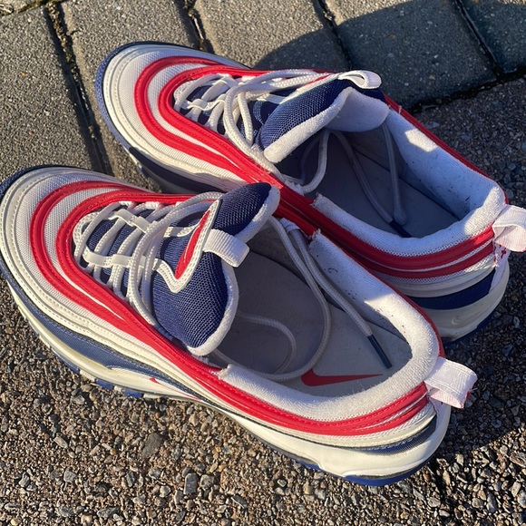 *SOLD* AUTHENTIC Nike Air Max 97 USA White, University Red, Blue - Picture 10 of 10